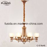 New Modern Crystal Glass Matt Bronze Chandelier Hotel Pendant Light for Living Room