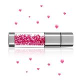 Wife Gift Crystal USB Flash Drive Custom Logo Printing