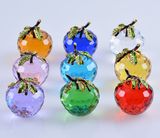 60mm Various Color in Stock Glass Crystal Apple Birthday Gift