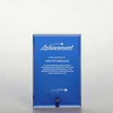Blue Mini Glass Award Plaque (#76280)
