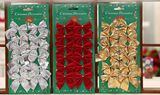 Silver Glitter Ornaments - Silver Trees, Silver Snowflakes and Silver Merry Christmas Signs - Christmas Decorations Hook Christmas Knife Bags