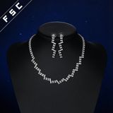Wholesale Simple Style Elegant Crystal Bridal Wedding Jewelry Sets