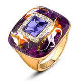 Women and Men Fashion Enamel Gold Statement Finger Ring
