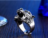 316L Stainless Steel Titanium Tiger Head Ring