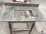 New Kashmir White Bathroom Vanity Tops with Backsplash