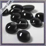 Oval Shape Black Color Agate Semi-Precious Gemstone