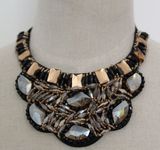 Ladies Fashion Jewelry Crystal Chunky Choker Collar Necklace (JE0060)