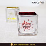 Laser Cutting Square Glass Candle Holder Container