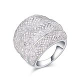 Platinum Plating Rhinestone Crystal Wedding Party Fashion Woman Ring