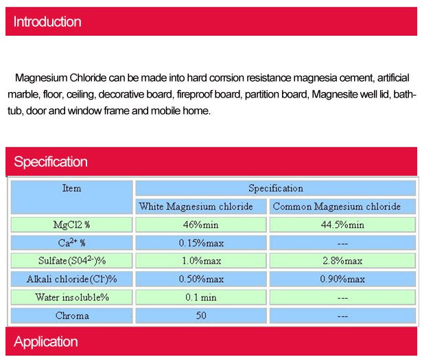 Hexahydrate Magnesium Chloride
