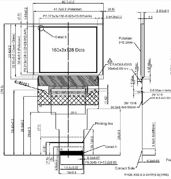 1.8-Inch Color OLED Display with Thin Thickness