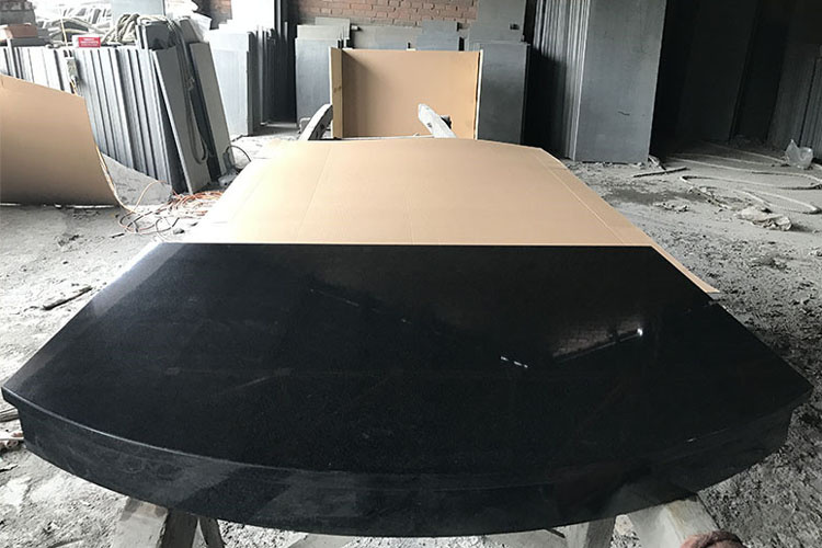 Black Granite Fireplace Hearth and Back Panel