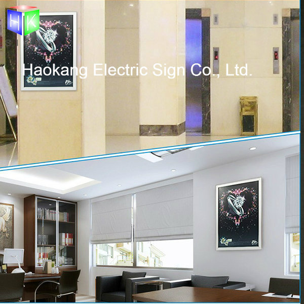 A2 Size Wall Mounted 100V - 240V Custom Snap Frame Poster Holder LED Menu Light Box