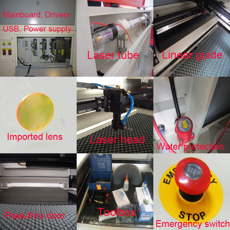 Fast Speed CO2 Resin Laser Engraving Machine with Liner Guider