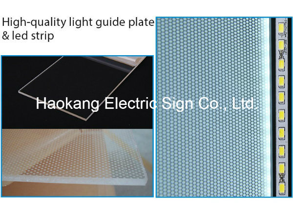 A2 Size Wall Mounted 100V - 240V Custom Snap Frame Poster Holder LED Menu Light Box