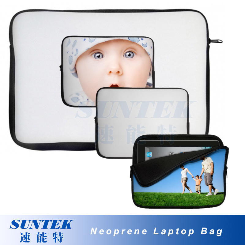 White Neoprene Fashion Blank Sublimation Laptop Computer Bag