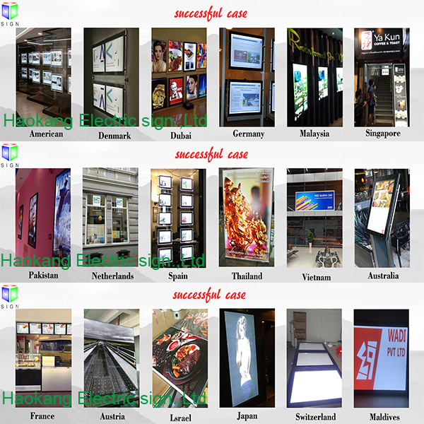Magnetic Aluminum Frame Picture Frame Light Box with Sign