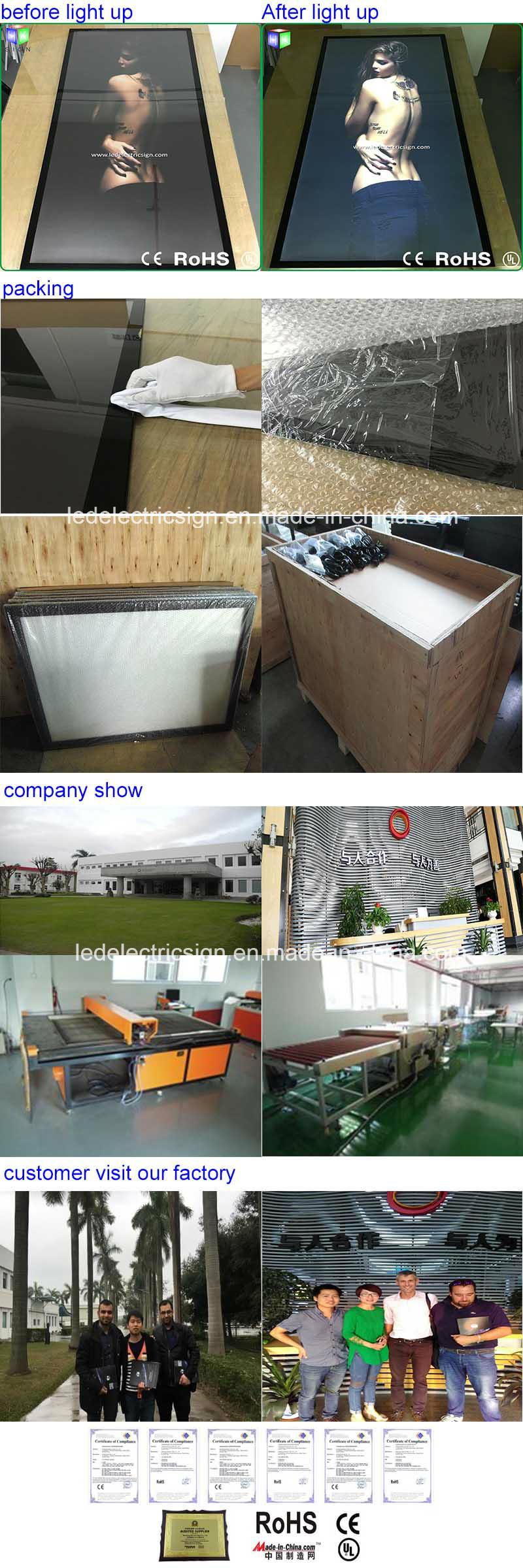 Aluminum Magnetic Frame Advertising LED Light Box for Advertising Display