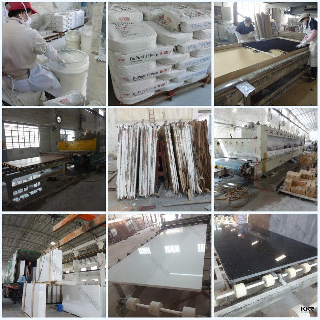 White Artificial Stone Quartz Slabs for Floor Tile